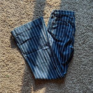 Rock and Roll Striped Blue Jeans